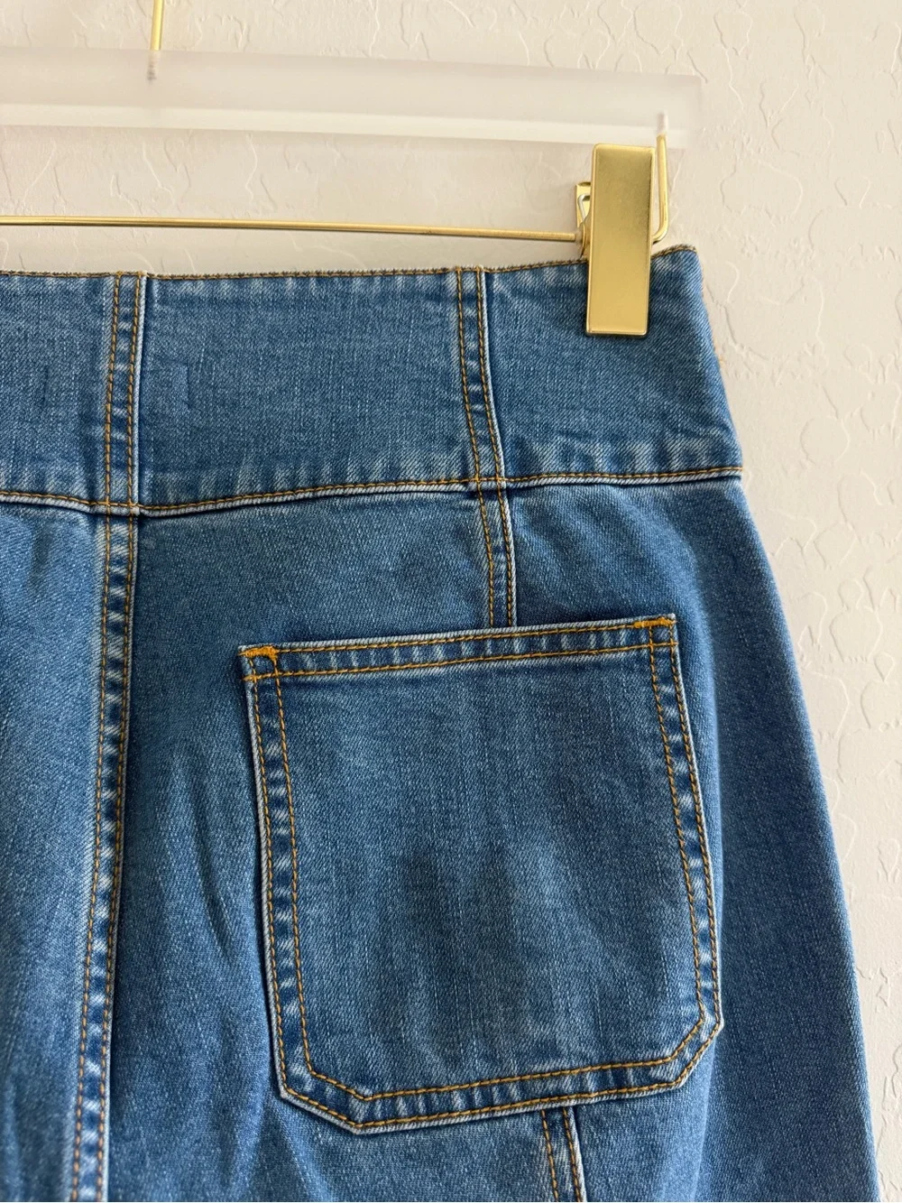Kate Spade Denim Cropped Flare Pant Button Fly Jeans Size 27
